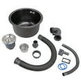 thumbnail image 1 of Multifunction Mini Round Kitchen Sink Bar Kitchen Stainless Steel Basin Single Bowl with Drain Accessories for Home[Black], 1 of 9
