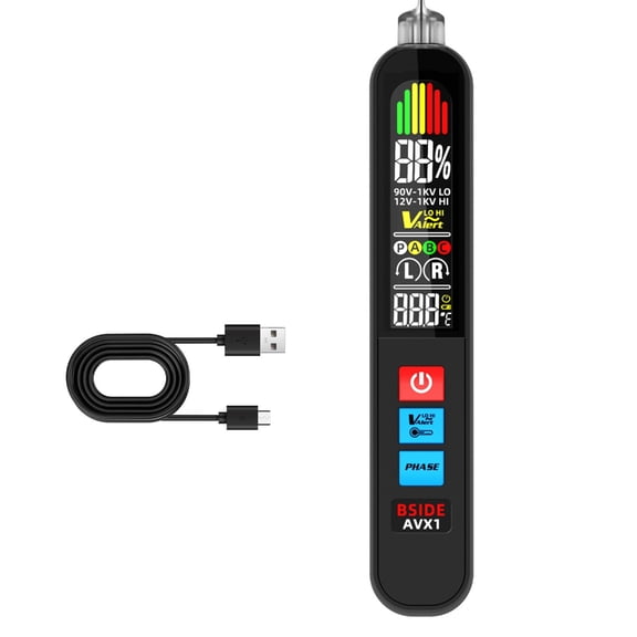 Multifunction None Electrical Phase Rotation Tester Featuring LCD Screen For Vehicle Electrical Systems Testing