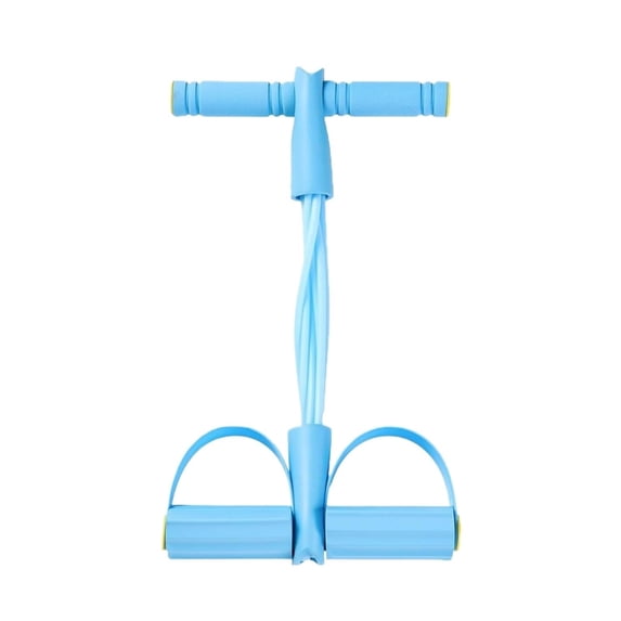 Multifunction Pedal Resistance Band, 6-Tube Elastic Pull Rope with Foam Handles, Sit-Up Exerciser for Abs & Arm Slimming