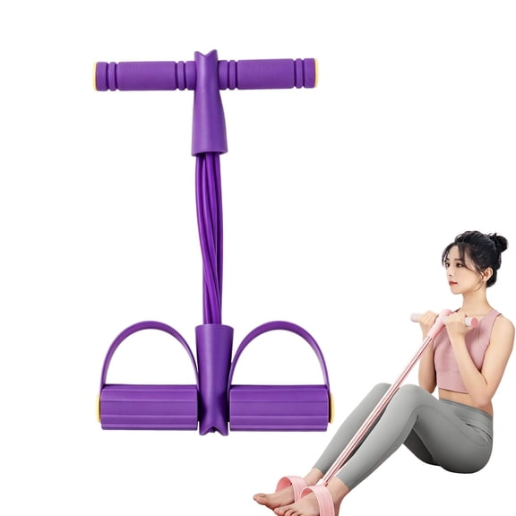 Multifunction Pedal Resistance Band,Durable 8-Tube Natural Rubber Resistance Trainer with Handles,for Abdomen,Waist,Arm,Leg Training