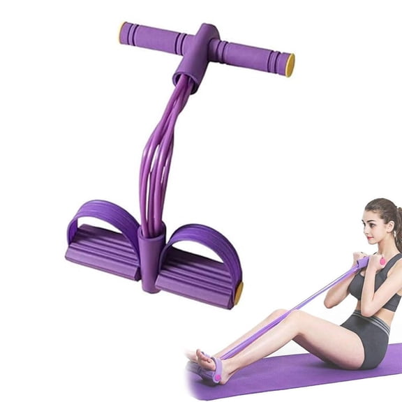 Multifunction Pedal Resistance Band, Lightweight 6-Tube Resistance Rope with Handles for Abdomen, Arm, Leg Training Anywhere