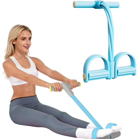 Multifunction Pedal Resistance Band, Multifunction Pedal Resistance Trainer with 6 Tubes – Stronger Resistance for Effective Training, Sit up Exercise/Ab Training Auxiliary Device