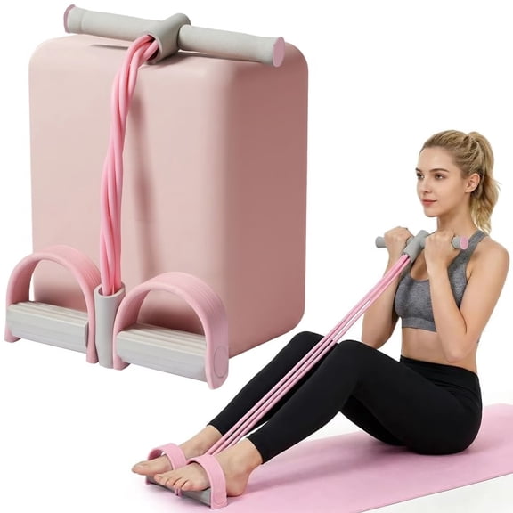 Multifunction Pedal Resistance Band, Pedal Resistance Bands with Handles - 2026 New Elastic Rubber Exercise Band for Full Body Workout, Arm, Leg