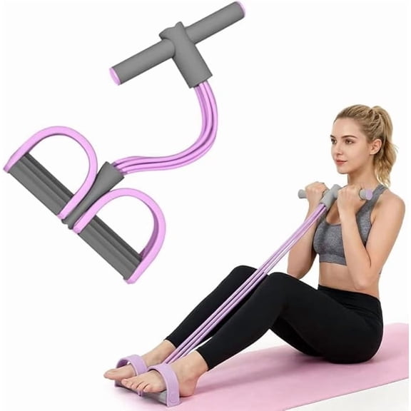 Multifunction Pedal Resistance Band, Pedal Resistance Bands with Handles - 2026 New Elastic Rubber Exercise Band for Full Body Workout, Arm, Leg