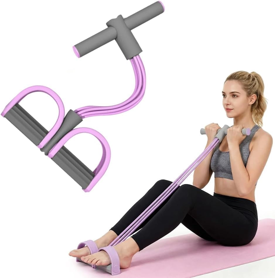 Multifunction Pedal Resistance Band, Upgrade Elastic Pedal Resistance Bands with Handles, Resistance Bands with Handles, Exercise Bands, Foot Pedal Resistance Band for Abdomen, Arm, Leg