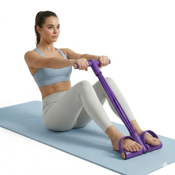 Multifunction Pedal Resistance Band with Handles, Upgraded 6-Tube Pedal Puller Resistance Device, Home Gym Arm & Waist Training