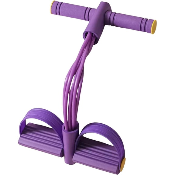 Multifunction Pedal Resistance Trainer with 6 Tubes, Elastic Yoga Pull Rope for Full Body Stretching, Portable Home Gym Workout Equipment