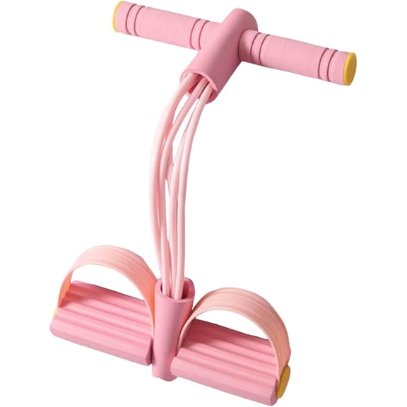 Multifunction Pedal Resistance Trainer with 6 Tubes, Elastic Yoga Pull Rope for Full Body Stretching, Portable Home Gym Workout Equipment