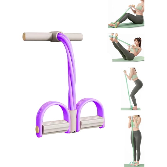 Multifunction Pedal Resistance Trainer with 6 Tubes, Stretching Pedal Puller for Full Body Workout Arm/Leg Stretching Slimming Training