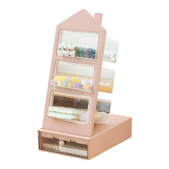 Multifunction Pen Organizers 3 Compartment Slanted Pencil Organizers with Drawer