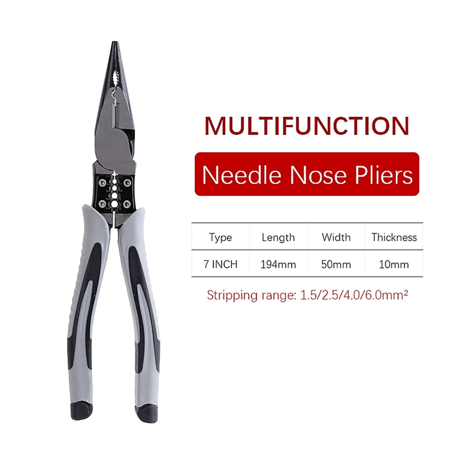 Multifunction Pliers Set Crimping Stripping Pliers Industrial Grade Wire Cutters/Long Nose/Diagonal Nose Pliers High Hardness ,Durability That Lasts