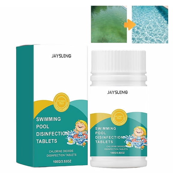 Multifunction Pool Cleaning Tablets for Crystal Clear Water, Clears Cloudy or Hazy Pool Water, Fast-Acting Slow Dissolve Formula for /In-Ground Pools, Clear Waters Formula