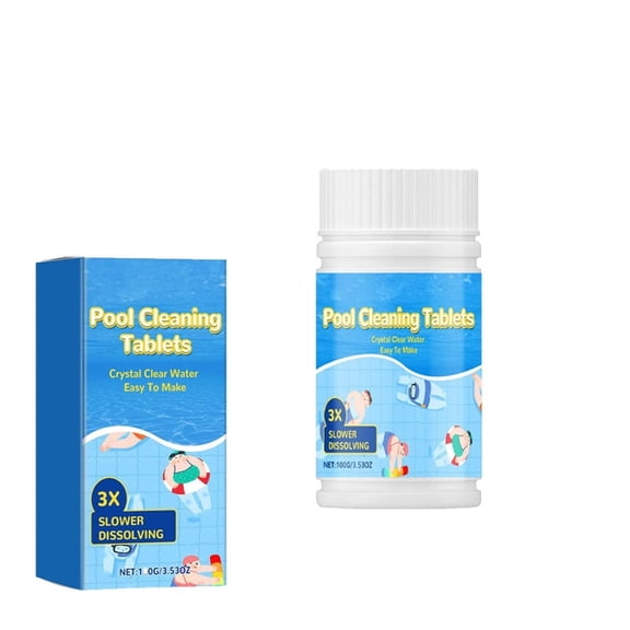 Multifunction Pool Cleaning Tablets, Pool Cleaning Tablets for Crystal Clear Water, Removes Odors & Prevents Buildup, Suitable for Inground Pools and Above Ground Pools (1pc)