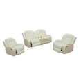 thumbnail image 1 of Multifunction Power Air Leather Recliner Loveseat + 2 Chairs Set with LED Lights, Living Room Furniture, Reclining Sofa, loveseat, Chair with USB Port/Storage, 1 of 8
