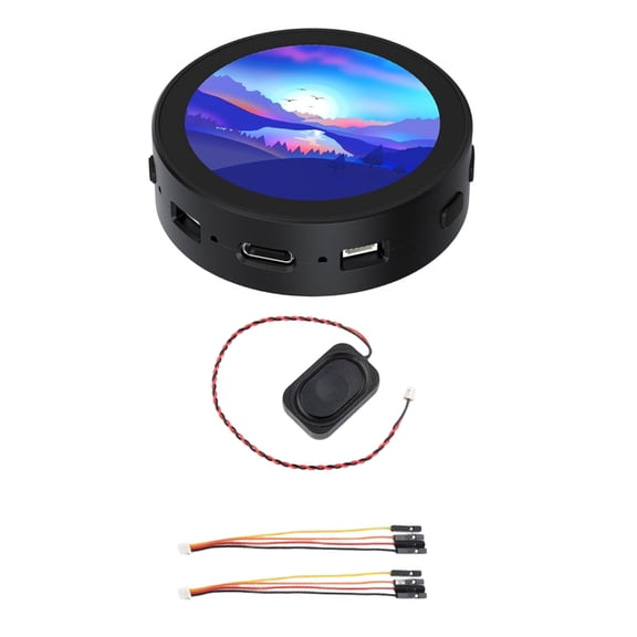 Multifunction RP2350 Microcontroller Development Board 1.85inch Round Capacitive Touchable Screen Display Expansion Board