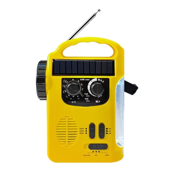 Multifunction Radio Hand Crank Solar USB FM/ AM Weather Radios Outdoor Emergency Flashlight Torch Power Bank ,Portable
