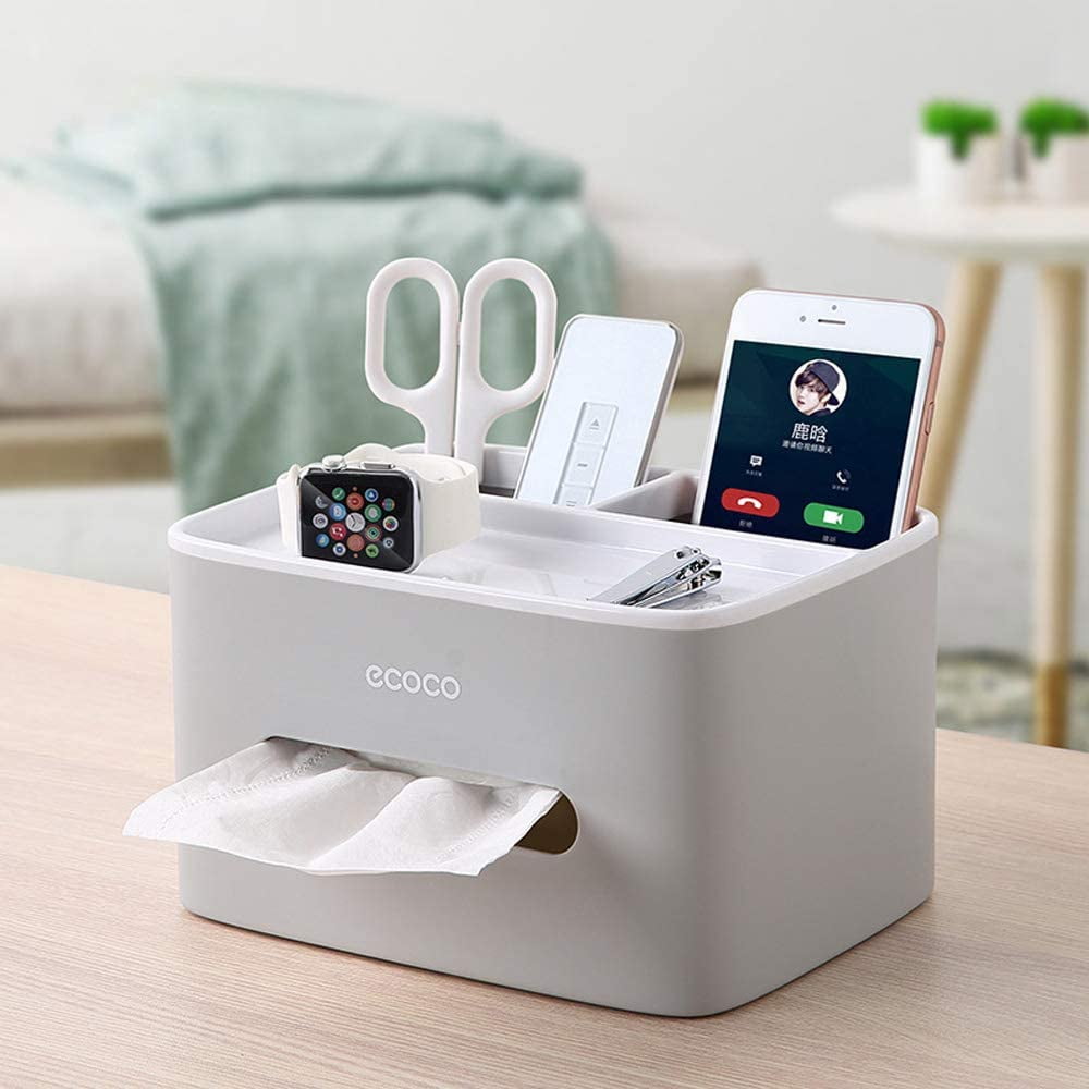 Rectangle Items Remote Control Multifunction Rectangular Tissue Holder Cover Case Facial Tissue Paper ...