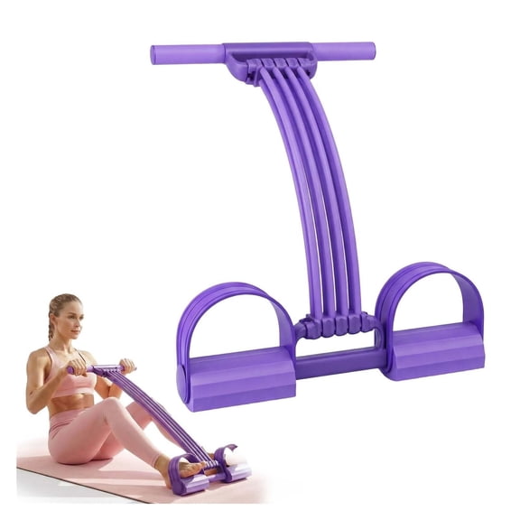 Multifunction Resistance Band with Handles, Elastic Tension Rope for Yoga, Stretching & Full Body Workout