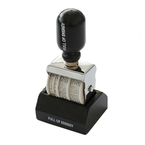Multifunction Rubber Stamper Line Dater Wood Handle Date Stamper Office Stamping Tool for Cards Making Scrapbooking