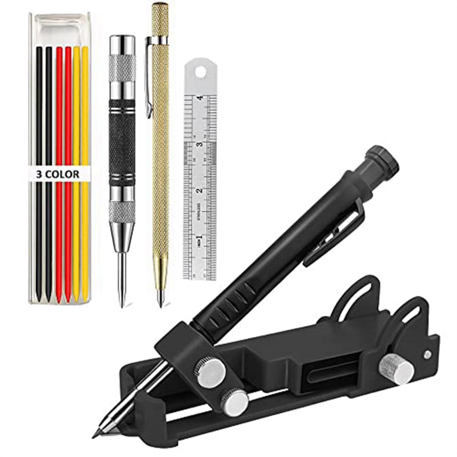 Multifunction Scribe Tool Deep Hole Pencil, Carpenter Pencils Set