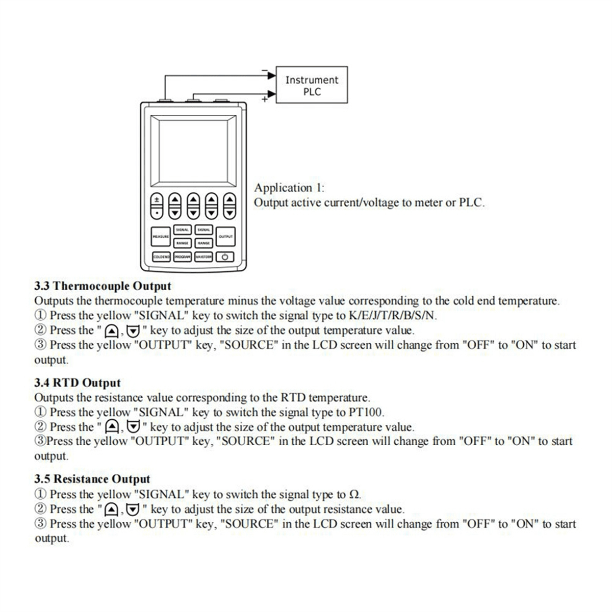Multifunction Signal Generator 4-20mA Current Voltage RTD Thermocouple ...