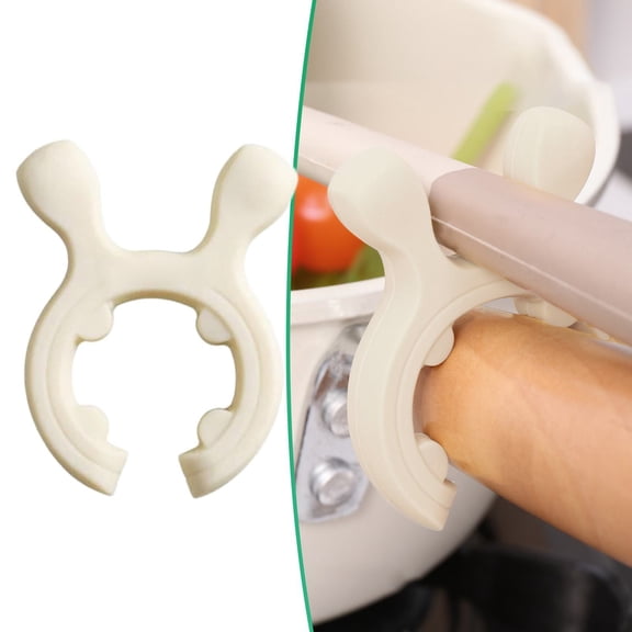 Multifunction Silicone Pot Handle Spatula Rack, Non-Slip Spoon Holder & Steam Releaser for Stove, Fun Kitchen Gadget White