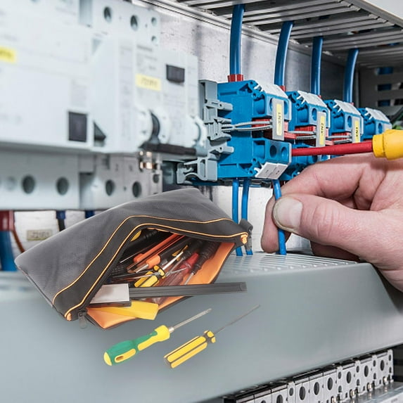 Multifunction Small Tool Bag, Portable Tool Carry Bag Reusable Work Pouch Utility Pouch , Gray