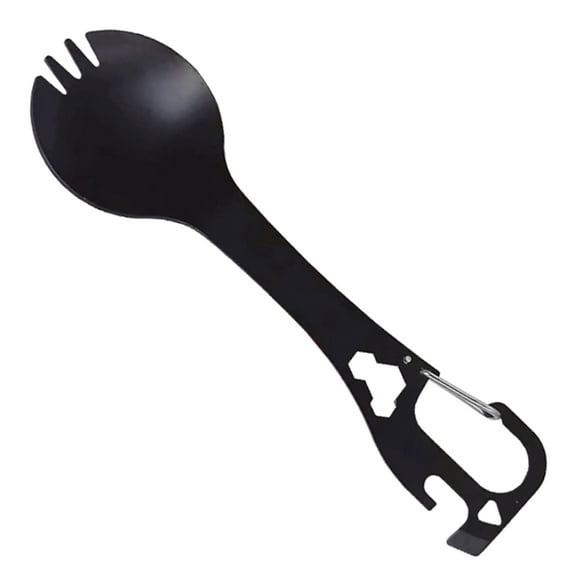 Multifunction Stainless Spork Camping Utensil with Spoon Fork Bottle Can Opener