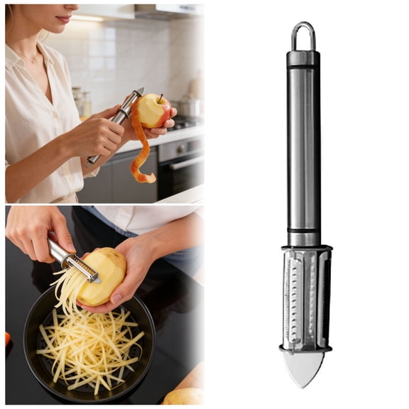 Multifunction Stainless Steel Julienne Peeler Double-Sided Blade Vegetable Cutter and Peeler with Ergonomic Handle Double Planing Grater Kitchen Accessories Cooking Tools for Peeling And Coring