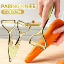 Stainless Steel Vegetable Peeler, Y Peeler Fruit and Vegetable Peeler for Kitchen, Multifunctional Potato Peeler with Comfort Ergonomic Handle, Includes 1 Peeling Knife (6x16cm)