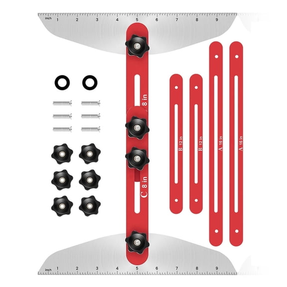 Multifunction Stair Treads Template Tool Stair Treads with Scale Adjustable 10 to 53in Stair Treads Measuring Tool