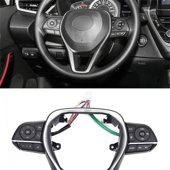 Multifunction Steering Wheel Cruise Control Button Switch With Frame Fit for Toyota Corolla Levin 2019-2022
