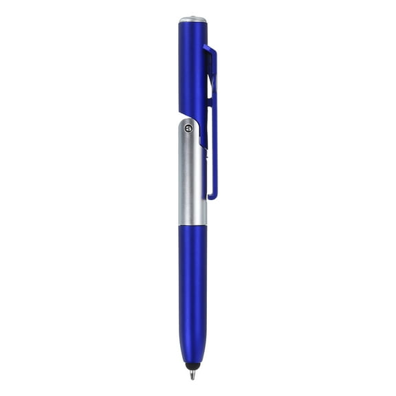 Multifunction Stylus Pen Capacitive Touch Screen Ballpoint Pens with LED Light, Foldable for Writing, Blue