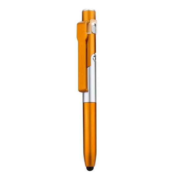 Multifunction Stylus Pen,Multi Tool Pens,Touch Screen Pens with Led Light,Foldable Phone Holder Stand,Stylus Pen Touch Pen for Mobile Phone Tablet All Smartphone Capacitive Touch Screen,orange