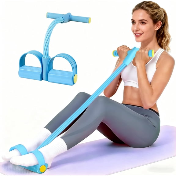 Multifunction Tension Rope, 6-Tube Elastic Yoga Pedal Puller Resistance Band, Elastic Pull Rope Fitn