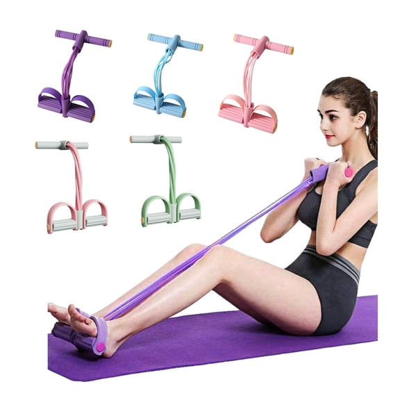 Multifunction Tension Rope, 6-Tube Pedal Resistance Band Elastic Pull Yoga Tension Rope