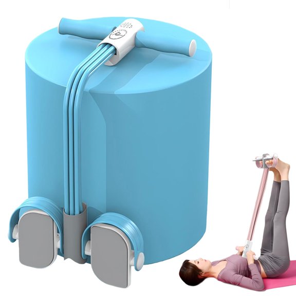 Multifunction Tension Rope Pedal Puller,6-Tube Elastic Sit Up Pull Rope Pedal Puller,Pedal Resistance Band,Elastic Yoga Pedal Puller Resistance Band,for Abdomen/Waist/Arm/Leg Stretching Training(Blue)