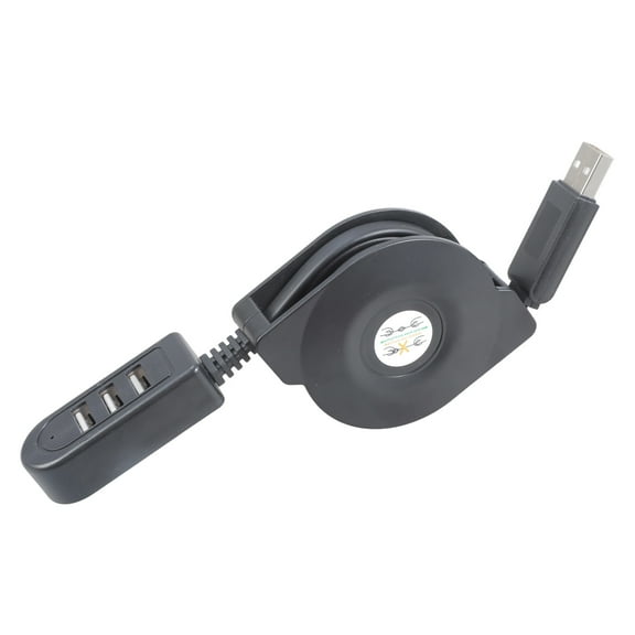 Multifunction USB2.0 Splitter 3 Port Extender Retractable Cord Supports Charging And Data Transfer Devices