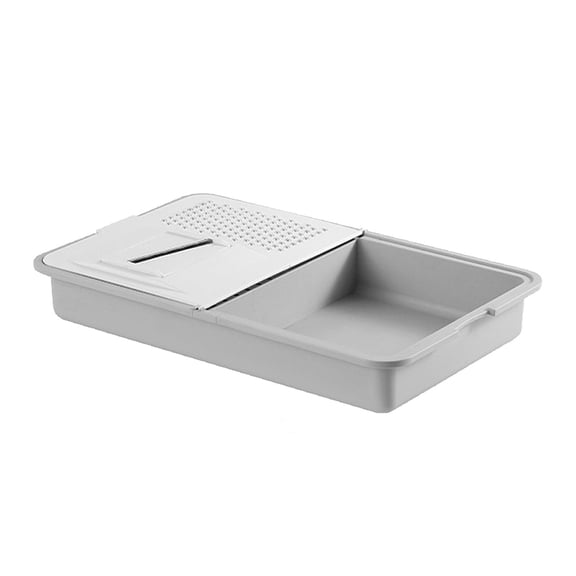 Multifunction Vegetable Cutter Board 6in1 Grater Drainer with Built-In Container Lid Removable Chopping Durable and Stainless Steel Kitchen Upgrade