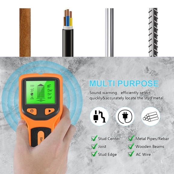 Multifunction Wall Detector Professional 5-in-1 Stud Detector Wall Scanner Metal Finder for Home Use