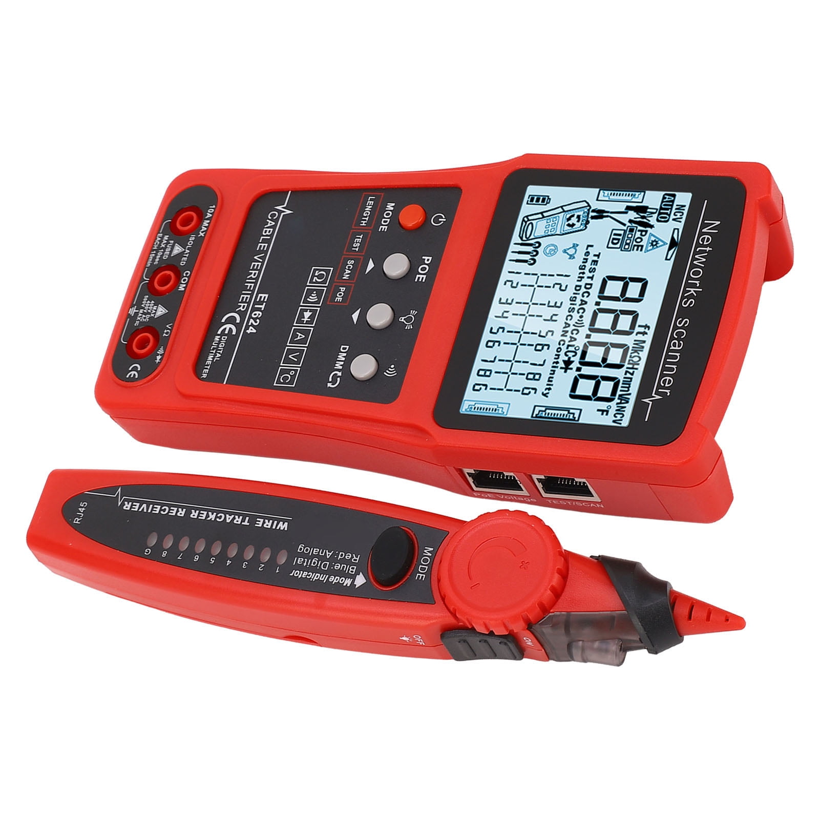 Multifunction Wire Tracer, Digital Display Network Cable Tester For