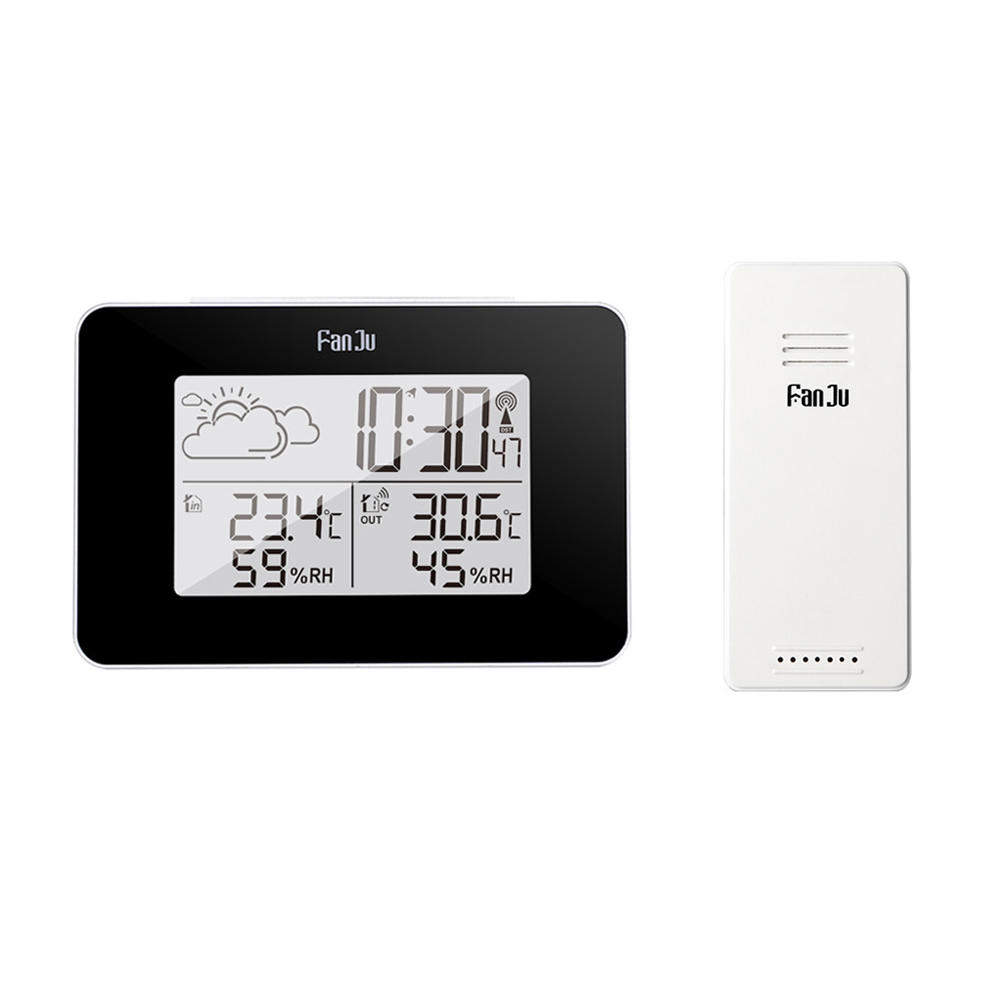 Multifunction Wireless Weather Clock Indoor Outdoor Thermometer