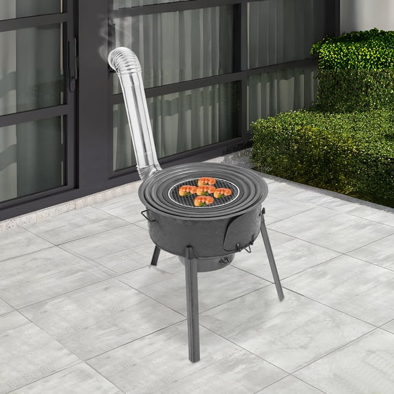 Multifunction Wood Burning Stove, Portable Charcoal Stove, Camping Stove for Outdoor/Backyard Cooking