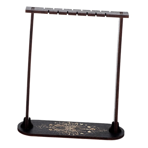 Multifunction Wooden Pendulum Display Frame Gift Solid Wooden Crystal Display Stand Agate Rocks Collections Office Ornament A