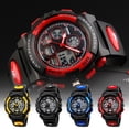 thumbnail image 1 of MultifunctionWaterproof Digital Watch Analog Digital 3ATM 30M Sport Wristwatch Black Rubber Strap LED Backlight Date Chronograph Stopwatch for Outdoor Running, 1 of 1