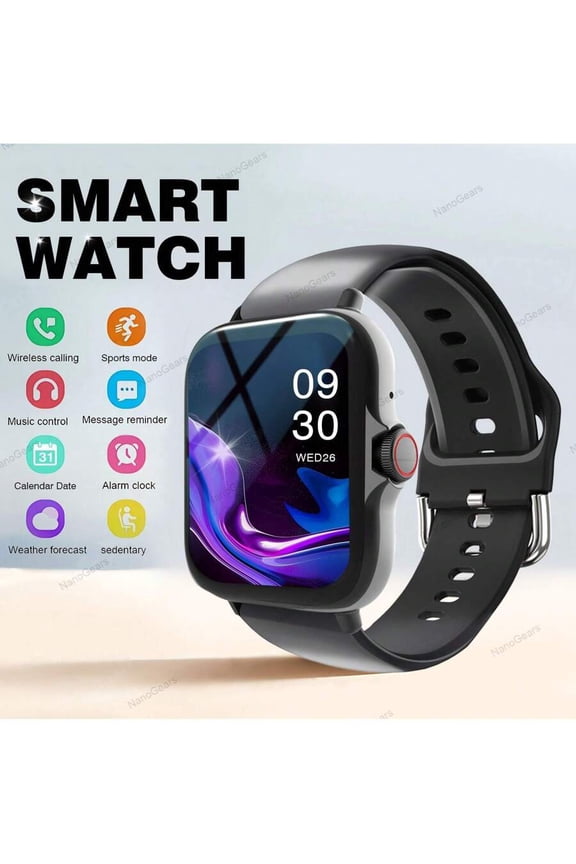 Multifunctional 1.83-Inch Smart Watch - Wireless Call, Custom Dial, Weather, Music, Remote Camera, Sports Style