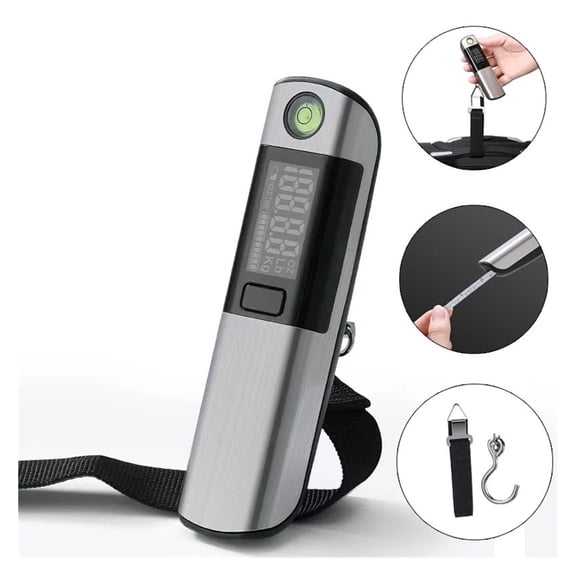 Multifunctional 110lb/50kg Digital LED Display Screen Portable Scale Electronic Luggage Hanging Suitcase Travel Weight ,Milligram Accuracy