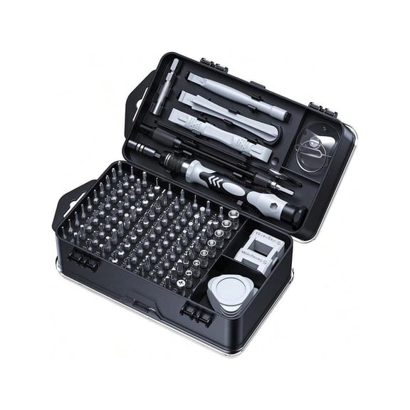 Multifunctional 115 In 1  Screwdriver Set Precision Screwdriver Set Chrome Vanadium Steel Magnetic Repair Tool Kit Combination Kit Black 1 Set, Tools For Men