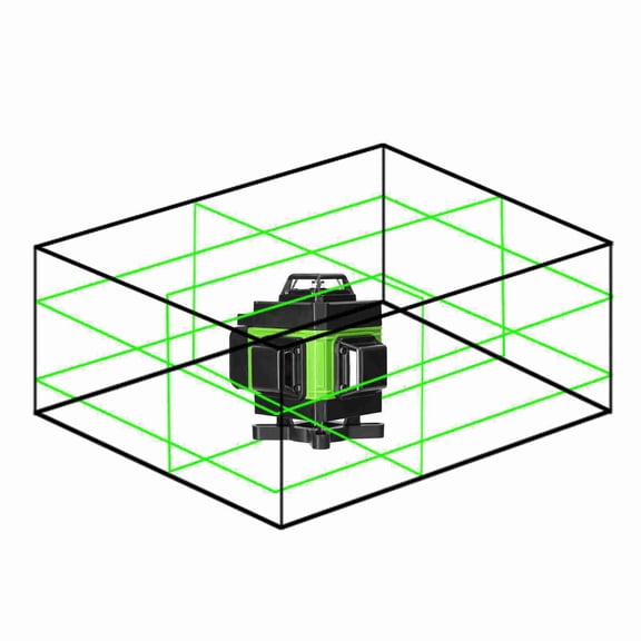 Multifunctional 16 Line Lightweight Portable with LCD Display, Self Leveling for Indoor Outdoor Construction, Lines