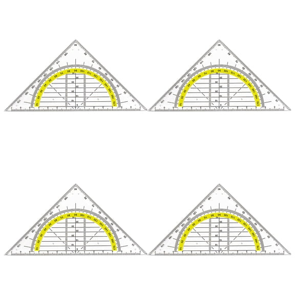 Multifunctional 180 Degree Protractors with Set Square Geometry Drafting Ruler For Engineering Drafting Drawing